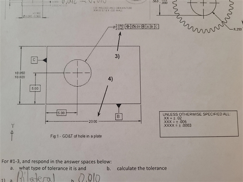 What is the tolerance for number 4?-example-1