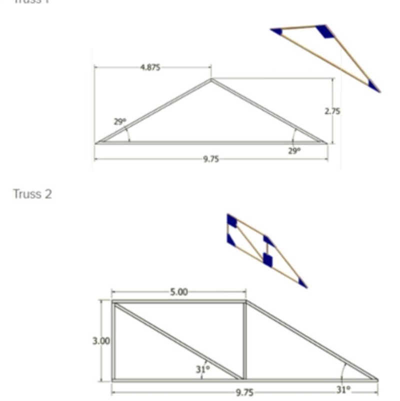 Can someone help me solve the trusses?-example-1