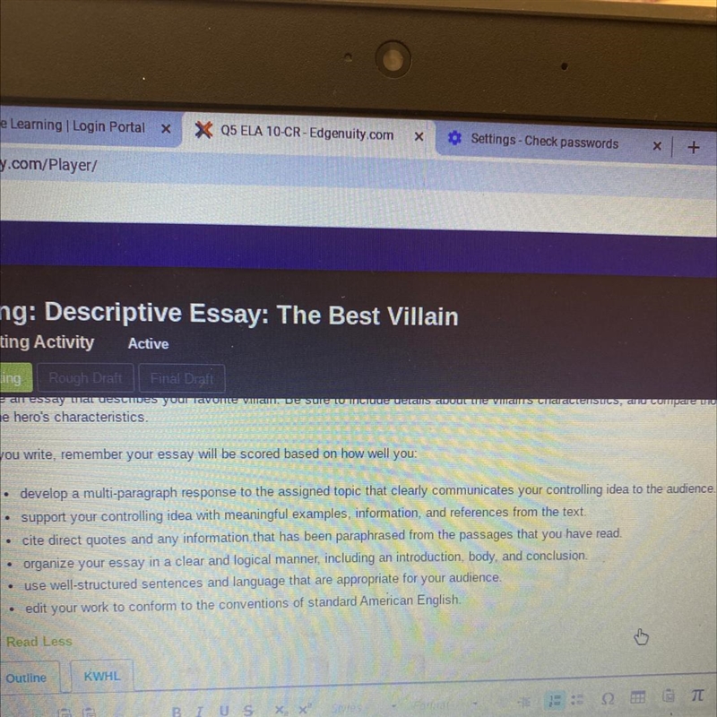 Write an essay that describes your favorite villain. Include details about the villains-example-1