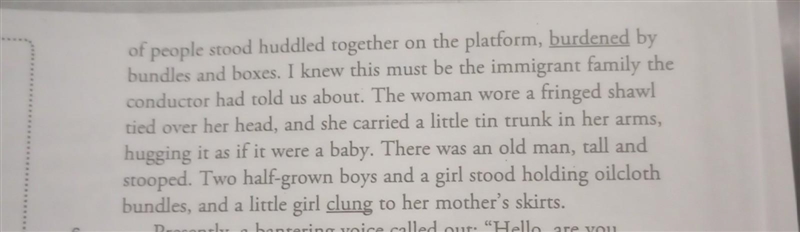 3-A). What feeling do you get from the word clung in paragraph 5? A. excitement B-example-1