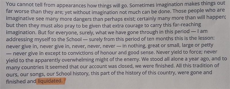 Part A: What is the meaning of liquidated is paragraph 4? A. Transformed B. Challenged-example-1