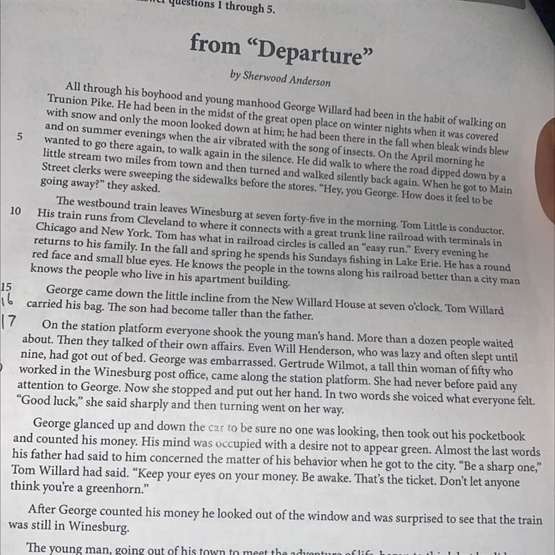 What does the father's advice in lines 25 through 27 suggest about George? 2 A He-example-1