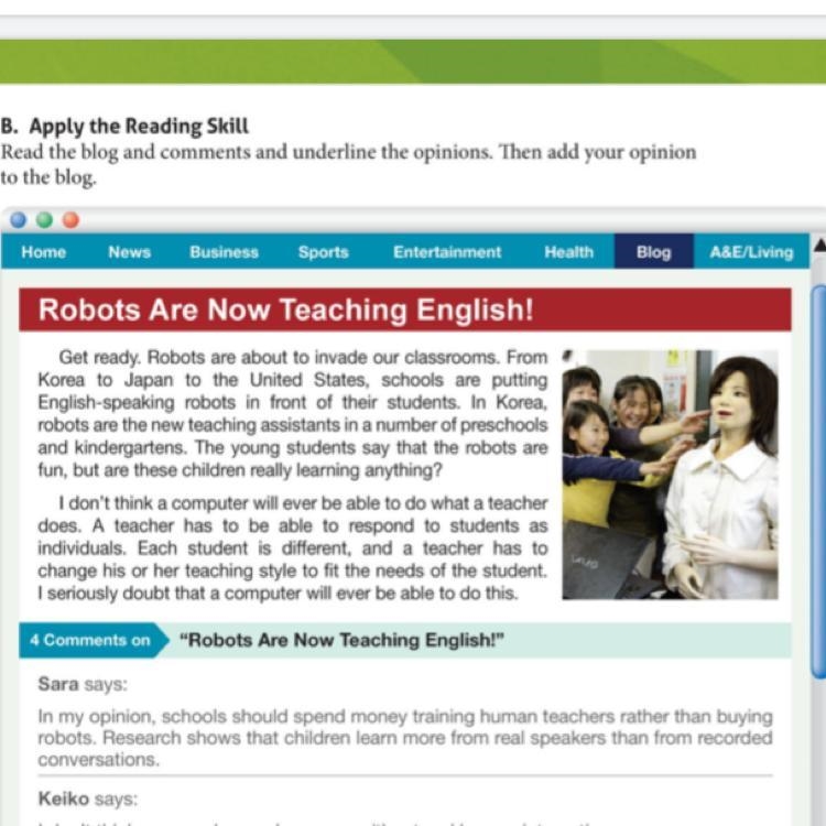 What do you think the future of robots in the classroom is? What is the your answer-example-1