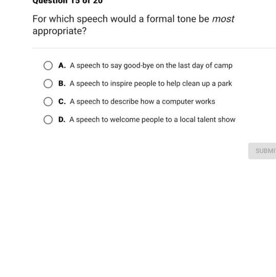 Question 14 of 20 Which sentence contains the best example of hyperbole? A. Luxembourg-example-1