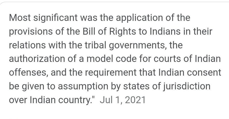 What three major acts of Congress most affected the relationship between tribal government-example-1