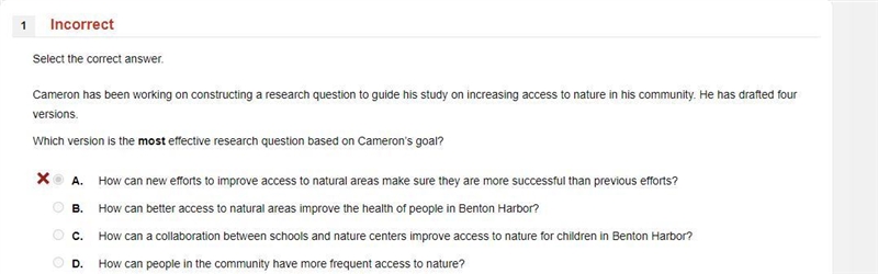 Cameron has been working on constructing a research question to guide his study on-example-1