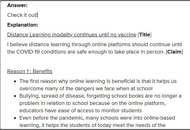 Direction: Choose one from any the given topics below. Compose an argumentative essay-example-1