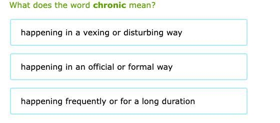 What does the word chronic mean?-example-1