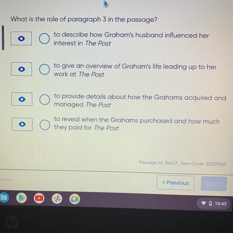 NEED HELP ASAP PLSSS: What is the role of paragraph 3 in the passage?-example-1