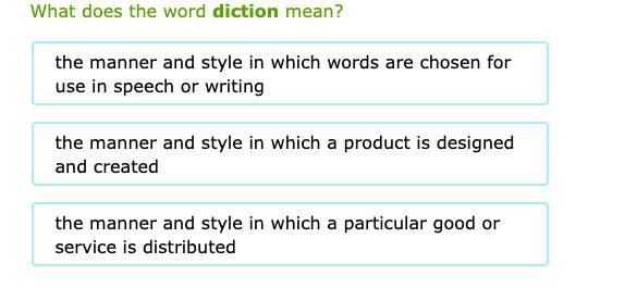 What does the word diction mean?-example-1