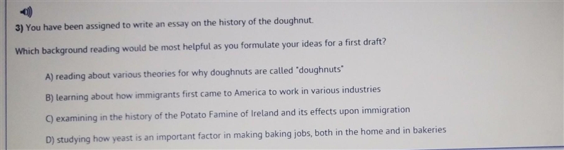 You have been assigned to write an essay on the history of the doughnut. Which background-example-1