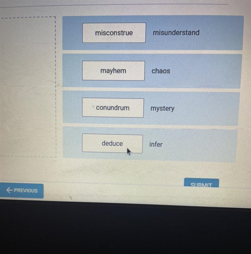 Match each word with a synonym ?-example-1