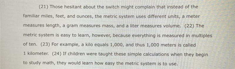 17. What change, if any, should be made in sentence 21? A. Delete the comma after-example-1