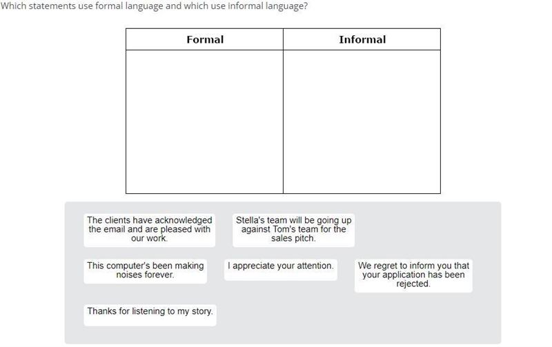 Which is informal and which is formal-example-1