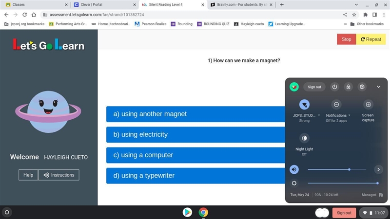 How can we make a magnet?????????????? type the answer in the comments section or-example-1