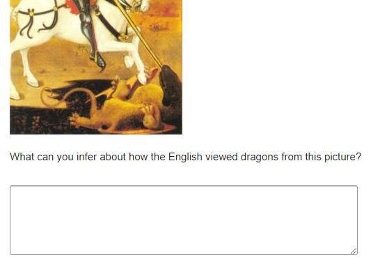 What can you infer about how the English viewed dragons from this picture?-example-1