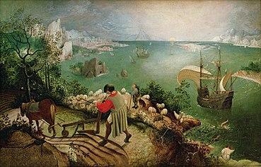 Brueghel's painting "Landscape with the Fall of Icarus" and Auden's poem-example-1