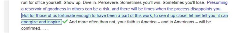 Select the correct text in the passage. Which sentence from paragraph 6 has the least-example-1