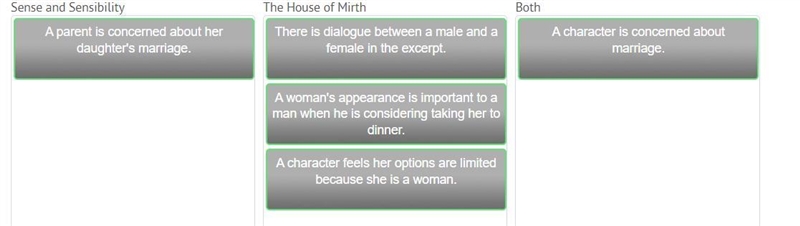 A character feels her options are limited because she is a woman.A character is concerned-example-1