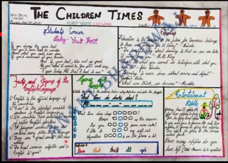 Design your own newspaper. The newspaper should have five sections a. Facts and figures-example-1