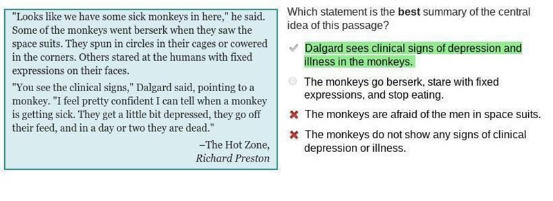 Which statement is the best summary of the central idea of this passage? Dalgard sees-example-1