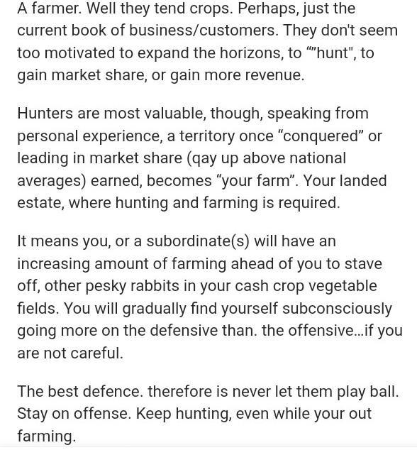 Debate on a Farmer and a Hunter who is more important-example-3