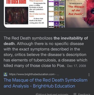 What does the Red Death symbolize or represent? Man's sins A disease The difference-example-1