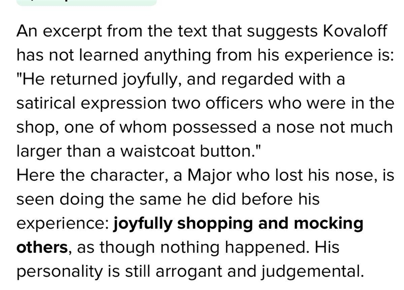 In "The Nose" by Nikolai Gogol, what evidence from the text suggests that-example-1