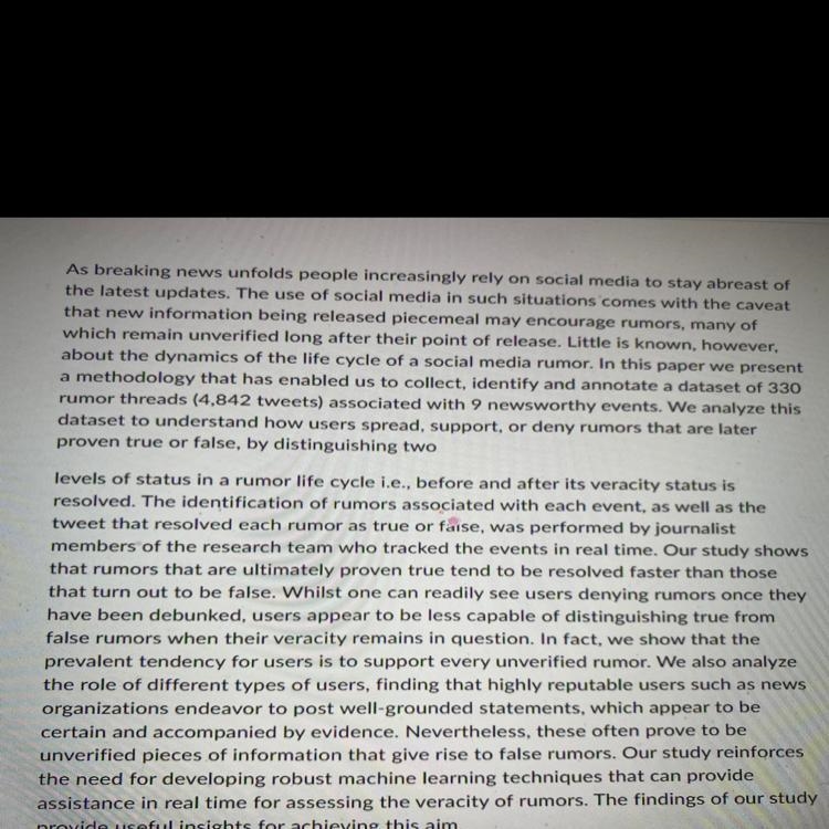 What is the authors primary purpose? A. to describe how technology can stop false-example-1