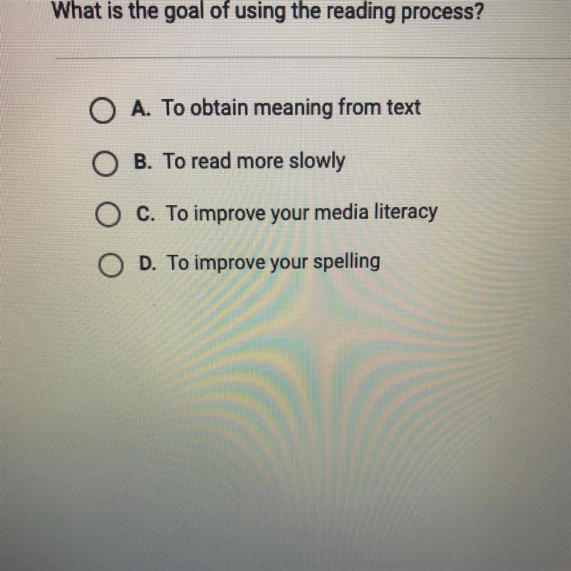 What is the goal of using the reading process?-example-1