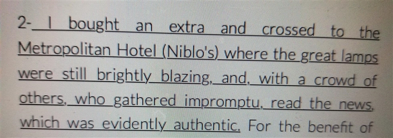 What does the underlined passage in section two of "Specimen Days" use to-example-1