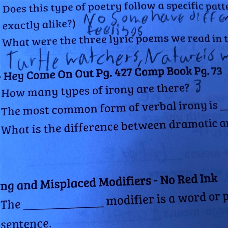 The most common form of verbal irony is-example-1