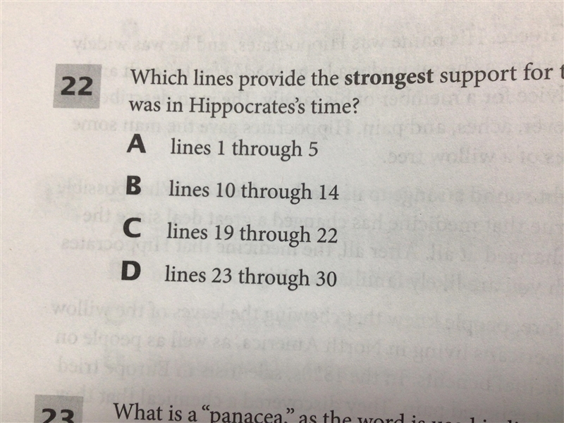 Which lines provide the strongest support for the idea that medicine bears some similarity-example-1