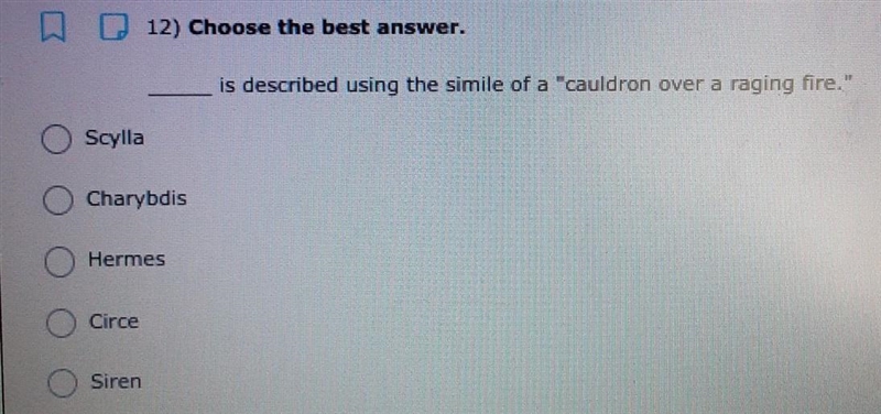 Choose the best answer. is described using the simile of a cauldron over a raging-example-1