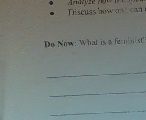 What is a feminist?????????????-example-1