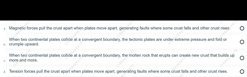 The direction and motion of tectonic plates at plate boundaries creates many features-example-1