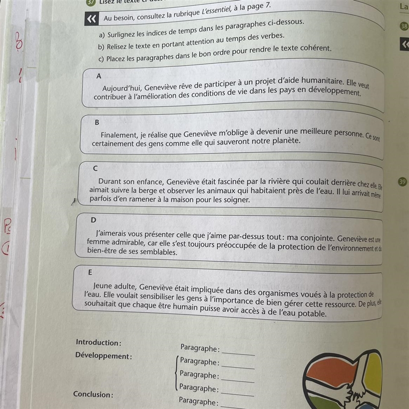 La cohérence textuelle: l'utili 37 Lisez le texte ci-dessous. Faites ensuite les exercices-example-1