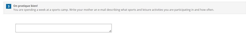 You are spending a week at a sports camp. Write your mother an e-mail describing what-example-1