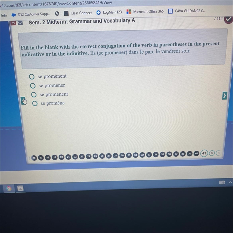 Fill in the blank with the correct conjugation of the verb in parentheses in the present-example-1