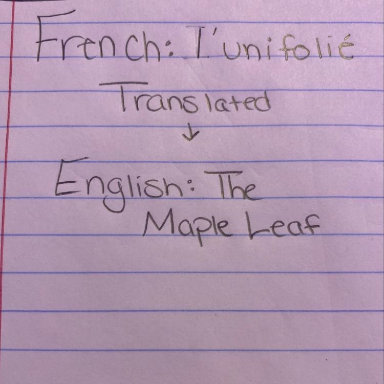 What flag is called "l’unifolié" in french, one of its official languages-example-1