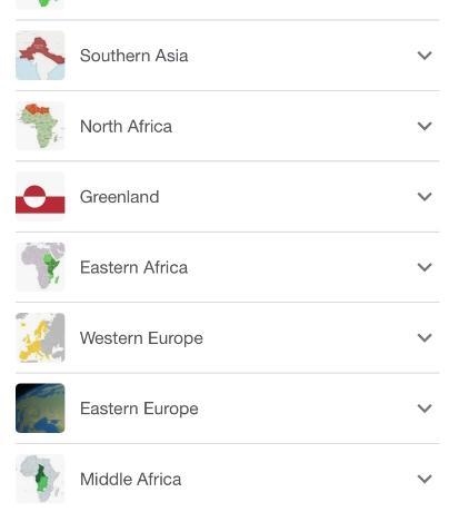 What regions (of the world) have have a great number of MDC’s? (More developed countries-example-1