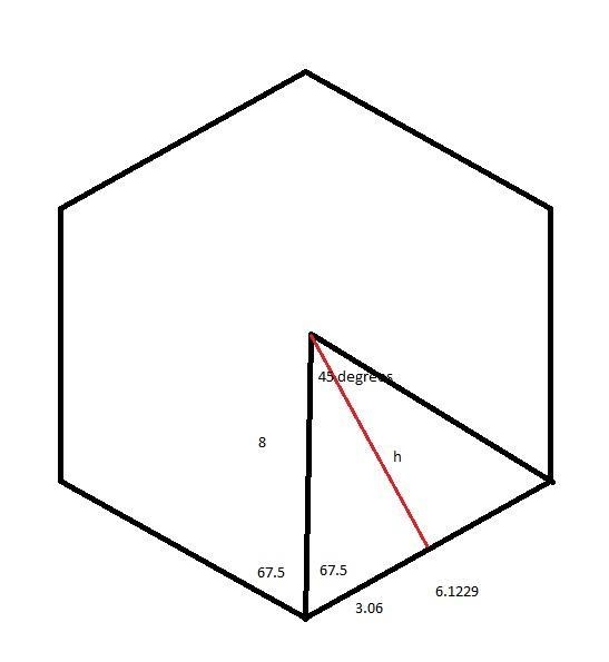 URGENT!! Find the area for the attached photo, then round it to the nearest 10ths-example-1