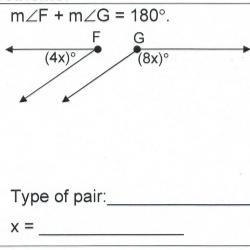 What is the type of angle pair and solve for 'x'-example-1