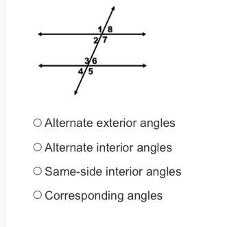 Look at the picture shown below. Which kind of angle pair mD1 and mD5?-example-1