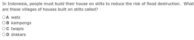 I need an answer and don't you dare say stilt houses-example-1