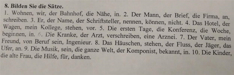 Can you help me with German please? Help me with exercise 8 please-example-1