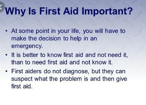 What are the important points of first aid?​-example-1