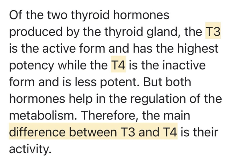 Is there a difference in action between T3 and T4?-example-1