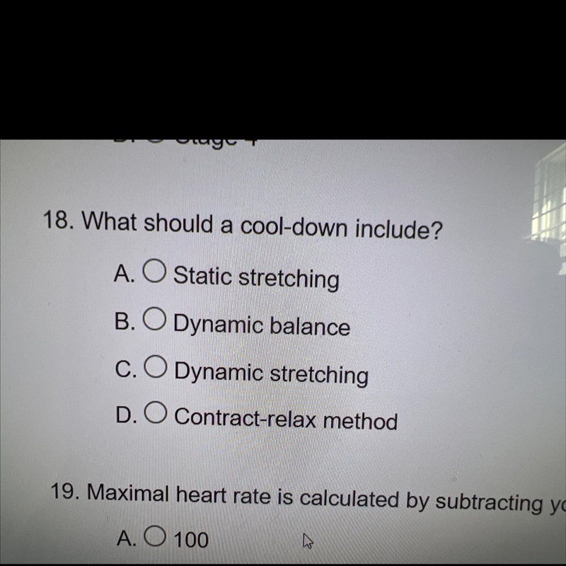 What should a cool-down include?-example-1