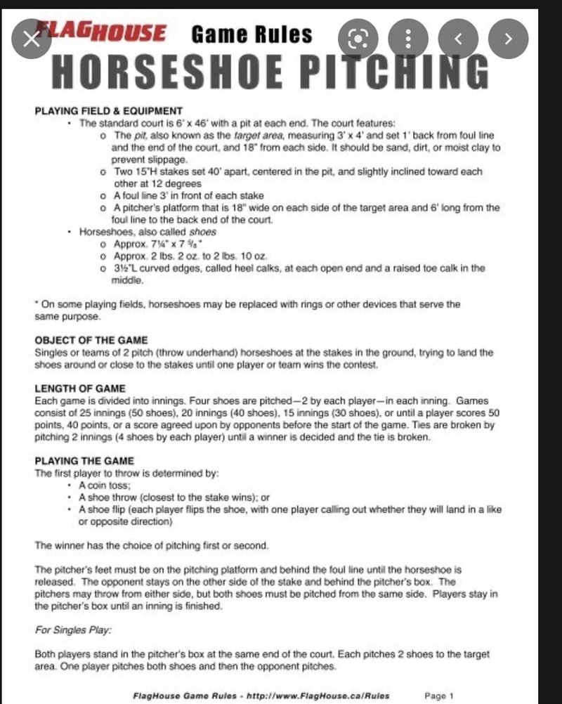 What are the ten horseshoe rules?-example-1